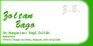 zoltan bago business card