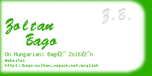 zoltan bago business card